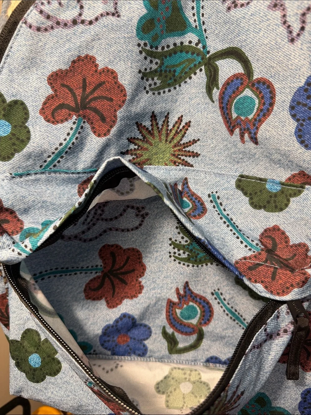 BAGGU Medium Nylon Backpack in Digital Denim Bird